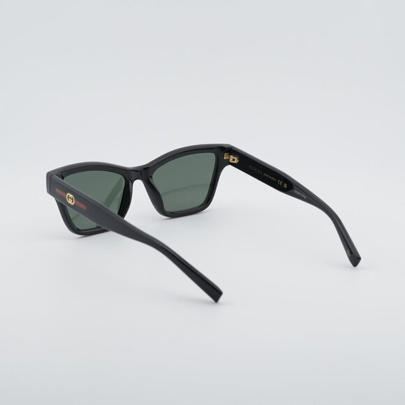 Gucci GG1982S 001 Sunglasses Black Cat Eye Frame, Grey Lenses